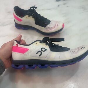 On Running Women's Shoes - Black, Pink, Cream